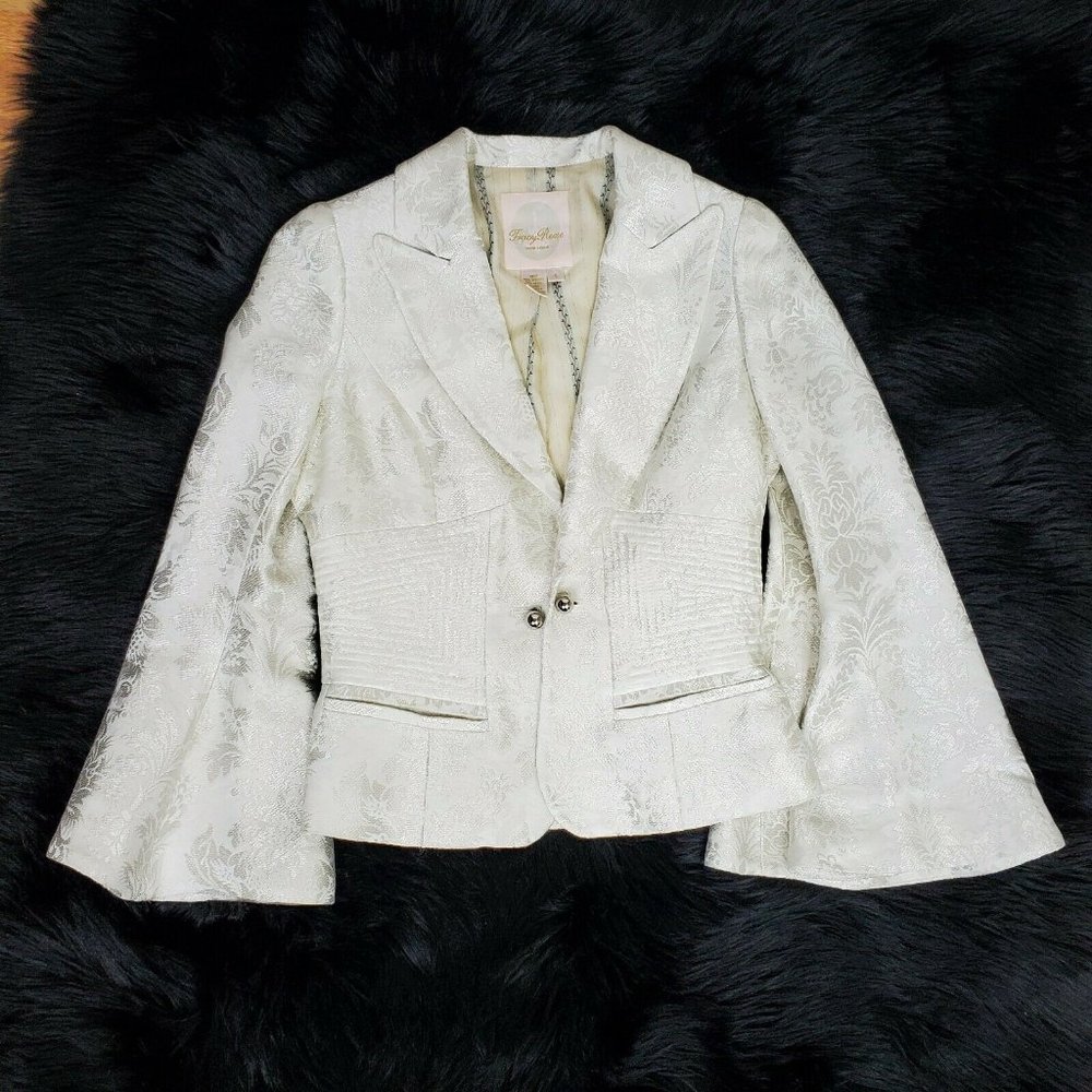 Tracy Reese Womens Pants Suit Blazer Size 4 White